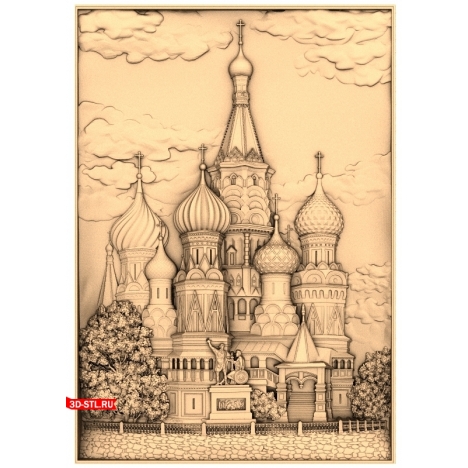 St. Basil's Cathedral Panel - 3D CNC Model
