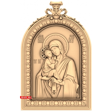 Icon of the Mother of God - 3D STL Model for Milling