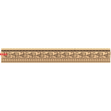 Renaissance Grapevine Baguette - STL model for CNC