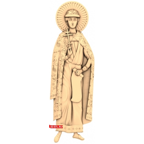 Icon of the Holy Tsarevich Dmitry of Uglich - 3D model for milling