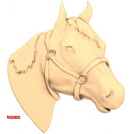 3D model of a horse's head for CNC