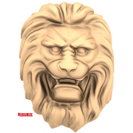 Lion Head - 3D model for CNC