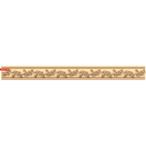 3D STL model of a baguette. Floral inspiration for CNC.
