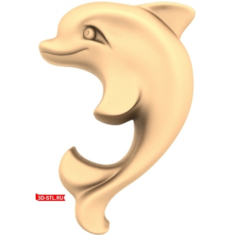 Dolphin - 3D model for CNC