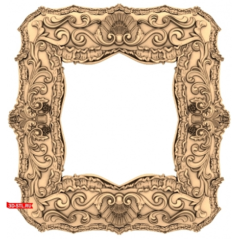 3D model of the Baroque Royal frame in STL format for CNC