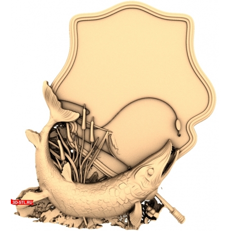 3D Model of a Water Element Frame in STL for CNC