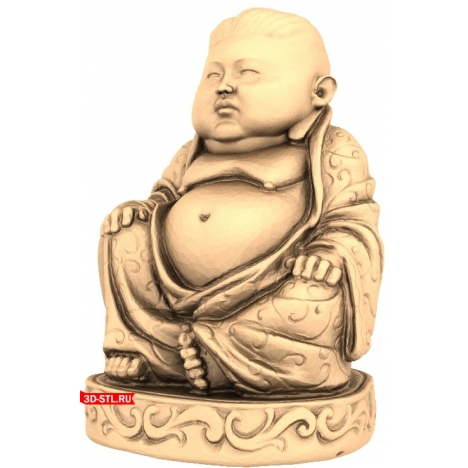 3D model of the Smiling Buddha for 3D printing