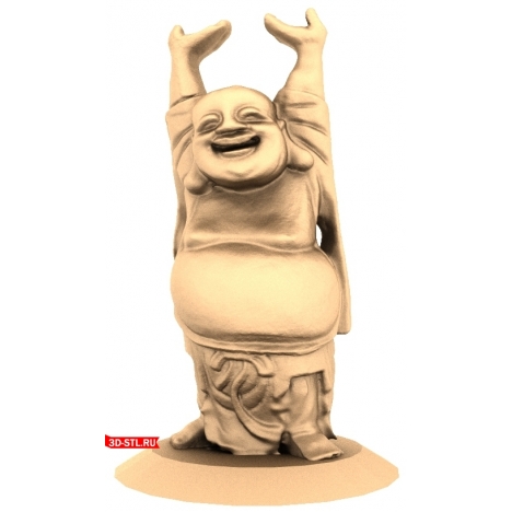 Laughing Buddha 3D model for 3D printing