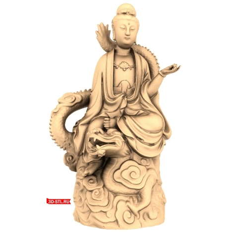 3D model of the Water Dragon Guardian for 3D printing