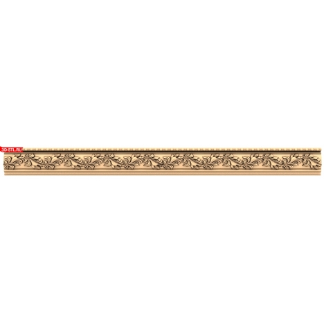 Baguette Monogram Charm - 3D STL model for CNC machine