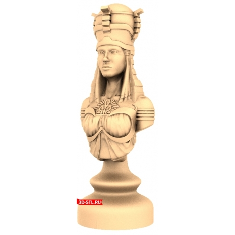 3D model of the Queen of Sheba bust for 3D printing