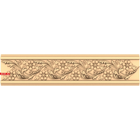 Baguette Flower Waltz 3D STL model for CNC