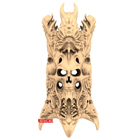 Totem Pole with Skull - 3D Printable Model