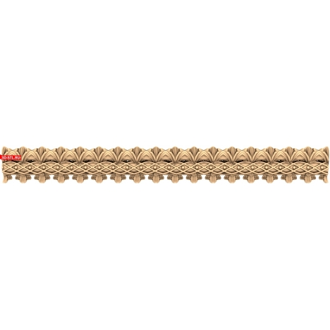 3D model of the Crown Ornament baguette - STL for CNC