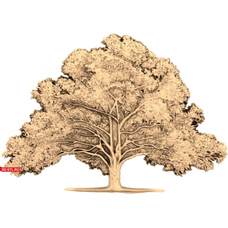3D model of Carved Oak for CNC machine - STL file