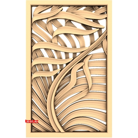 Dance of the Leaves - 3D STL model for CNC milling