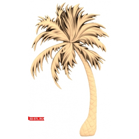 3D model of a palm tree in STL format