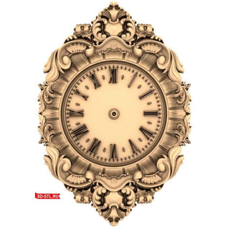 Baroque Century Clock - 3D model in STL format for CNC