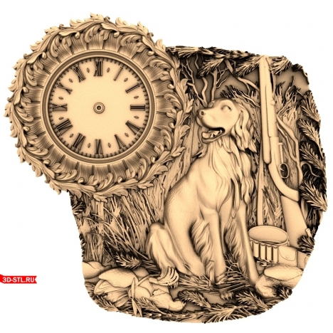 Hunting Watch - 3D STL model for CNC router