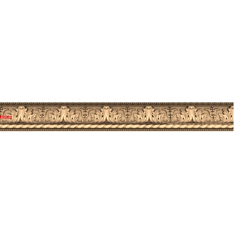 3D model of a baguette with a floral ornament for CNC in STL format