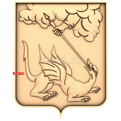 Saint George Slaying the Dragon | STL - 3D model for CNC