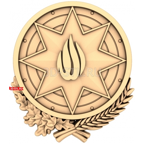 Coat of Arms of Azerbaijan | STL - 3D model for CNC