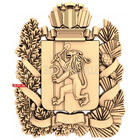 Krasnoyarsk Coat of Arms | STL - 3D model for CNC