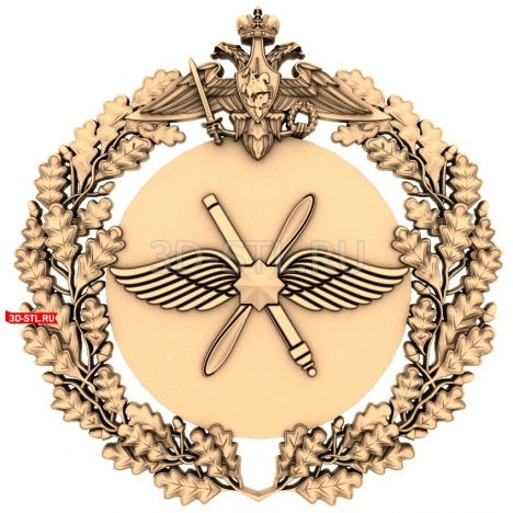 Air defense coat of arms of the VKS | STL - 3D model for CNC
