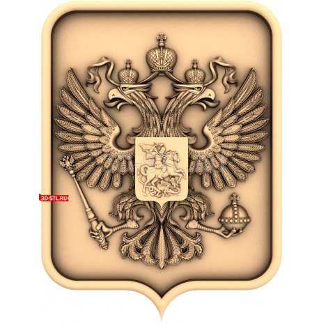 Coat of arms of the Russian Federation | STL - 3D model for CNC