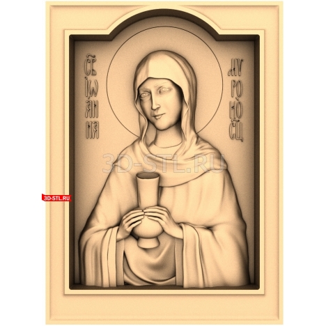Icon of Saint Joanna the Myrrhbearer | STL - 3D model for CNC