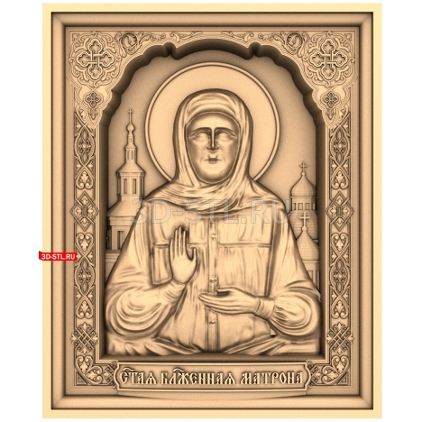 Saint Matrona of Moscow Icon | STL - 3D model for CNC