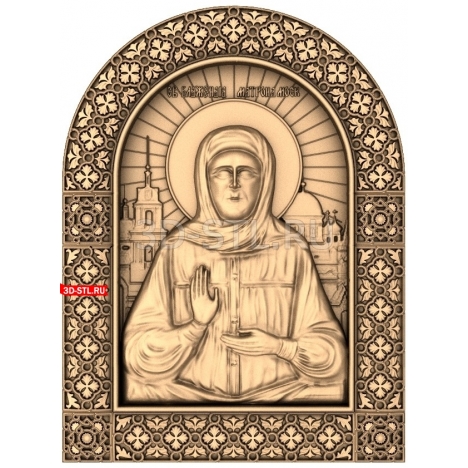 Saint Matrona of Moscow Icon | STL - 3D model for CNC