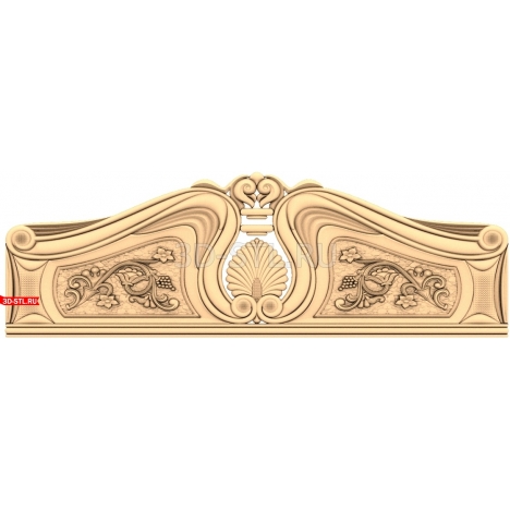 Bed Headboard | STL - 3D model for CNC