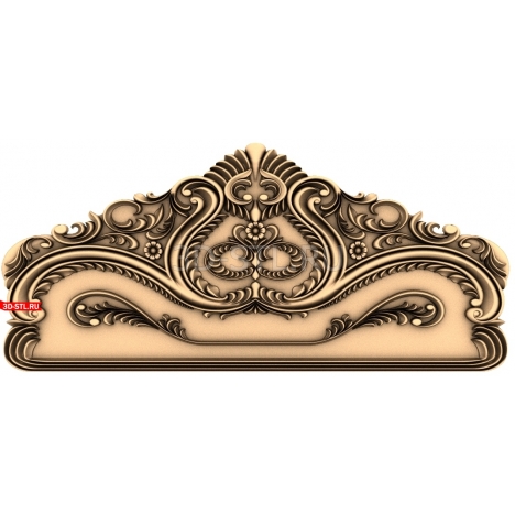 Bed Headboard | STL - 3D model for CNC