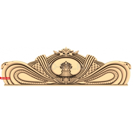 Bed Headboard | STL - 3D model for CNC