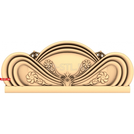 Bed Headboard | STL - 3D model for CNC