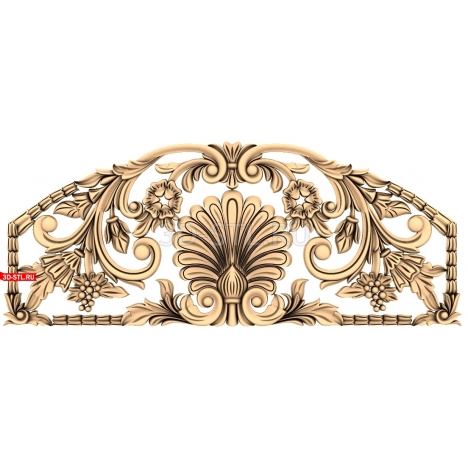 Bed Headboard | STL - 3D model for CNC