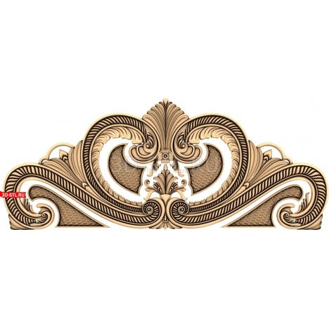 Bed Headboard | STL - 3D model for CNC
