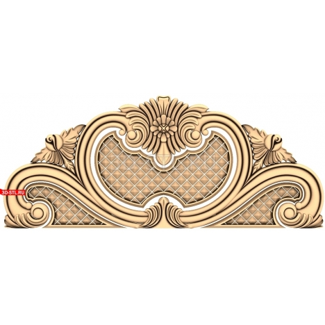 Bed Headboard | STL - 3D model for CNC