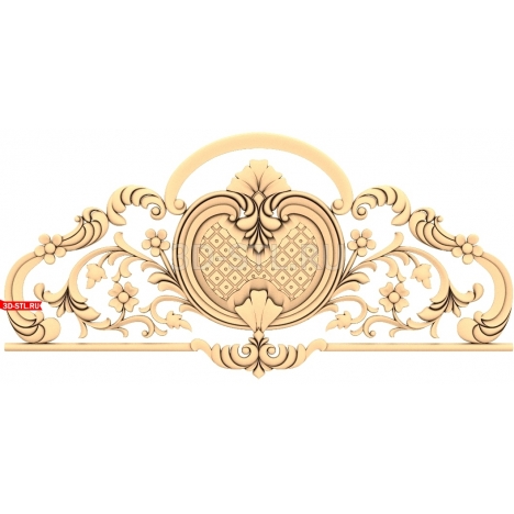 Bed Headboard | STL - 3D model for CNC