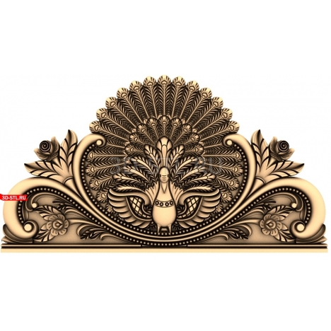 Bed Headboard | STL - 3D model for CNC