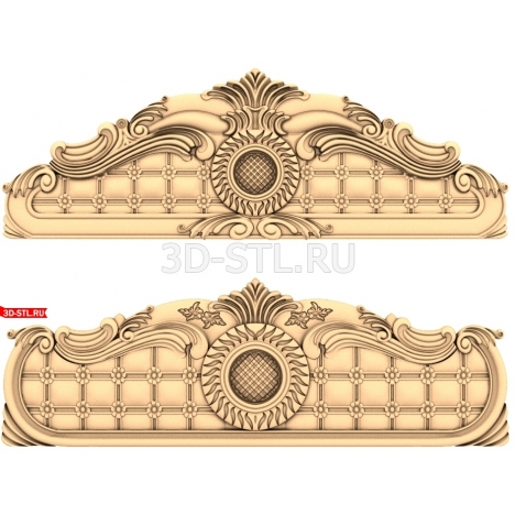 Bed Headboard | STL - 3D model for CNC