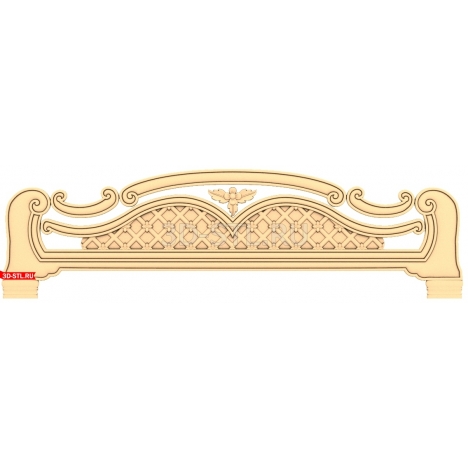 Bed Headboard | STL - 3D model for CNC