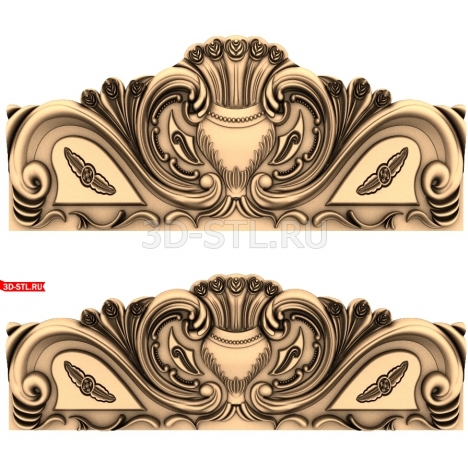 Bed Headboard | STL - 3D model for CNC
