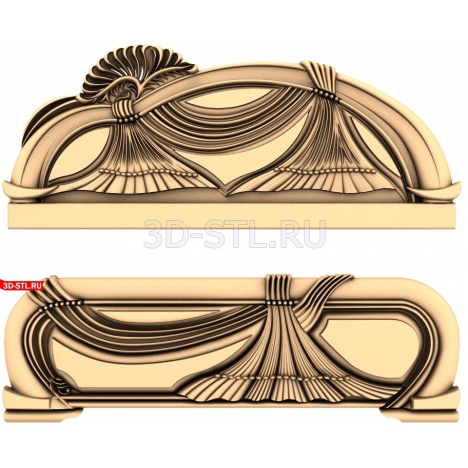 Bed Headboard | STL - 3D model for CNC