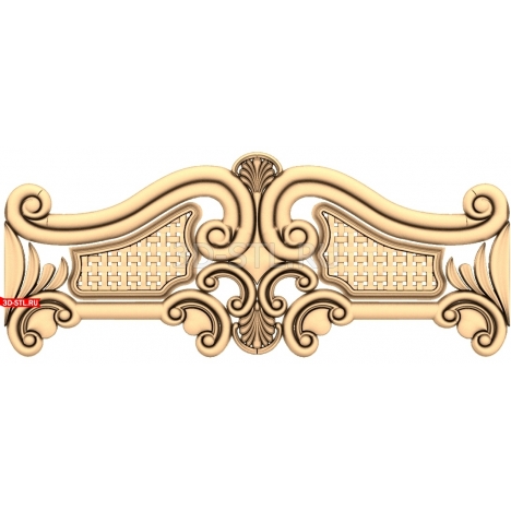 Bed Headboard | STL - 3D model for CNC