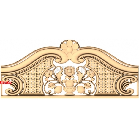Bed Headboard | STL - 3D model for CNC