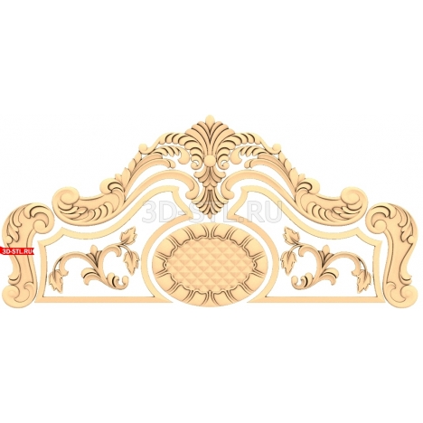 Bed Headboard | STL - 3D model for CNC