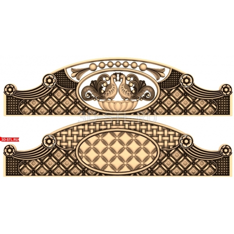 Bed Headboard | STL - 3D model for CNC