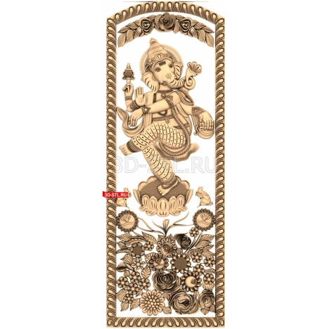 Ganesha Panel | STL - 3D model for CNC